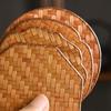 Bamboo Vine Woven Coaster Heat Insulation Cup Mat Placemats Natural Rattan Coaster  Tea Accessories