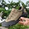 Fashion Outdoor Men Casual Shoes Genuine Leather Lace-Up Mens Sneakers High Quality Comfortable Hiking Footwear Breathable Walking Shoes