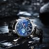 JEWELRYWE Мужские кожаные часы-ремень 3ATM Водонепроницаемые Римские цифры Светящиеся Календарь Кварцевые Модный аксессуар Подарок
