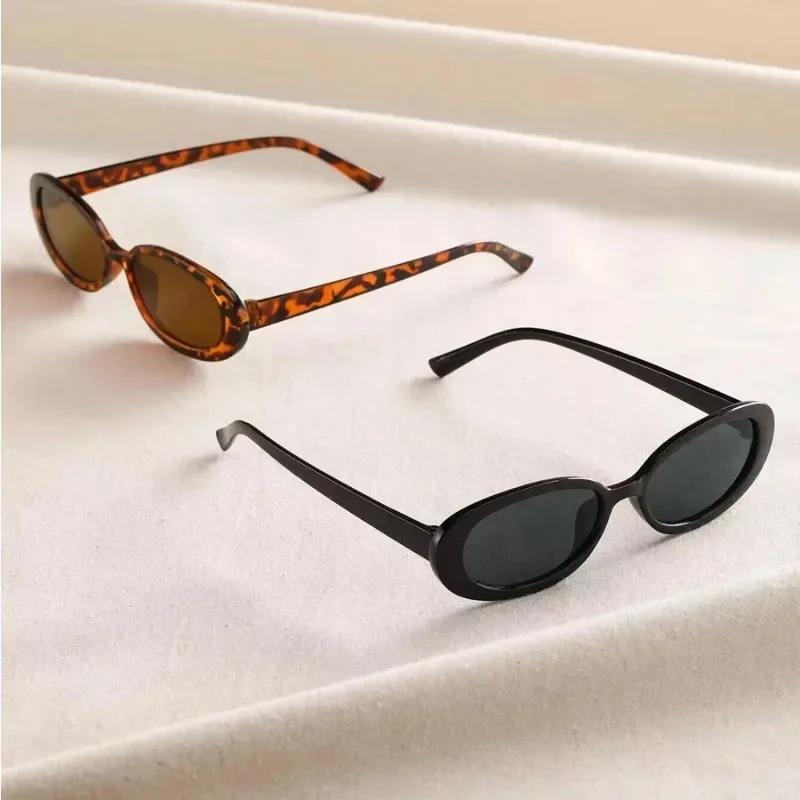 Vintage Oval Sunglasses Women Luxury Brand Designer Small Oval Sun Glasses Retro Black Red Glasses Ladies Goggle Uv400 Eyewear