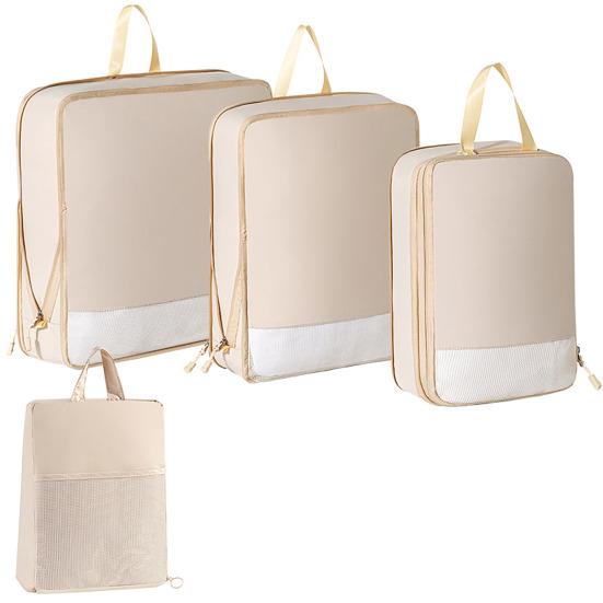 3 шт./4 шт. сумка для хранения, дорожные упаковочные сумки, набор, двойная молния, органайзер для багажа, одежды для деловых поездок, отпуска