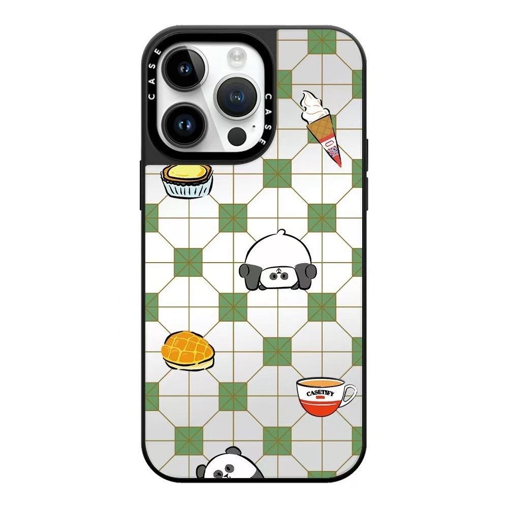 Giant Panda Mirror for 16ProMax Phone Case for IPhone14/15Pro Trendy Brand 13Pro Anti-fall 12