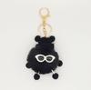 1pc Fashion Cute Mini Ice Cream Key Ring With Tassel Student Fluffy Pom Pom Velvet Plush Keychain For Girls Bag Decoration Gift