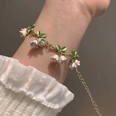 Винтажный французский дизайн Mori Lily Of The Valley жемчужный браслет ювелирные изделия ручной работы браслет серии Forest для женщин ювелирные изделия