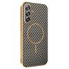 For Samsung Galaxy A17 5G/A17 4G Phone Case Carbon Fiber Textured Electroplated TPU Back Cover