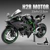 1:9 Модели мотоциклов Kawasaki Zx-10R Nijia H2R Игрушки Сплав Литье под давлением Миниатюрные мотоциклы Звук Свет Амортизация Подарки для детей