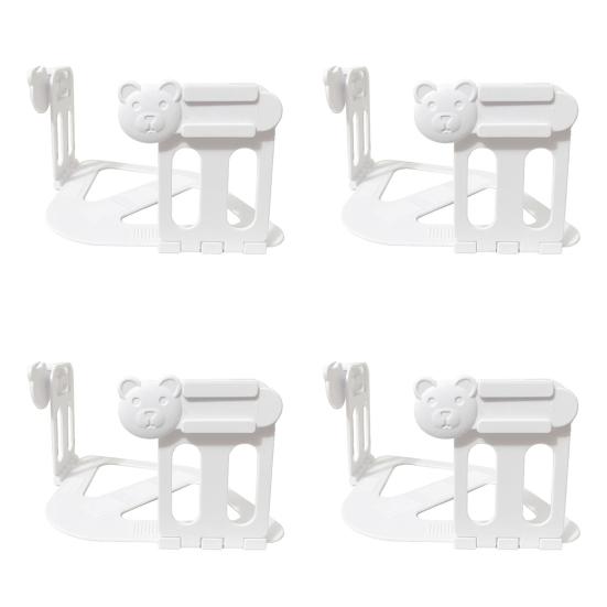 4 шт. Держатель простыни с фиксатором-полоской в виде медведя, Крепеж для углов простыни, Подходит для всех размеров матрасов, Зажим-фиксатор для простыни