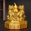 Lucky Feng Shui Copper Unicorn Ornaments Gossip Formation Money Yuanbao Gourd Home Decor Sculptures