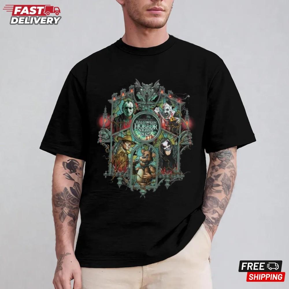 Halloween Horror Nights 2025 Key Art T-Shirt, Halloween Gift Shirt Unisex T-Shirt