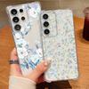 Чехол для телефона с цветочным узором для Samsung Galaxy S26 S25 S24 S23 Ultra S22 S26 Plus S21 S24 S25 FE Прозрачный Ударопрочный Мягкий Чехол