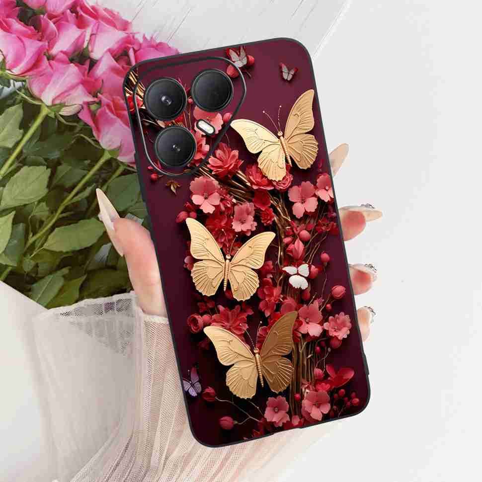 Чехол для Tecno Pova 7 Ultra 5G LJ9 Мультяшный Кот Тигр Силиконовый ТПУ Черная Крышка Для Tecno Pova 7Ultra 5G 6.67" Чехлы Для Телефона Fundas