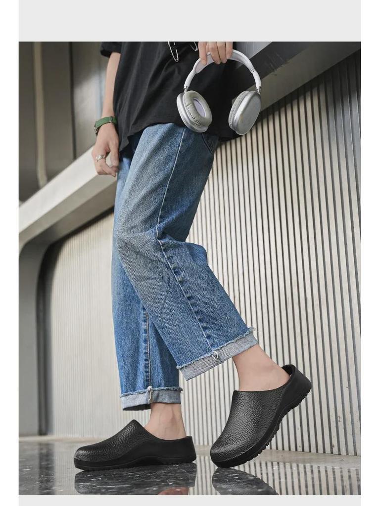 Большие размеры водонепроницаемые тапочки для шеф-повара, модная обувь для медсестер, летние тапочки для пар