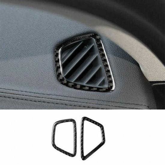 For BMW 5 Series 2018- Real Carbon Fiber Dashboard Side Vent Overlay Cover
