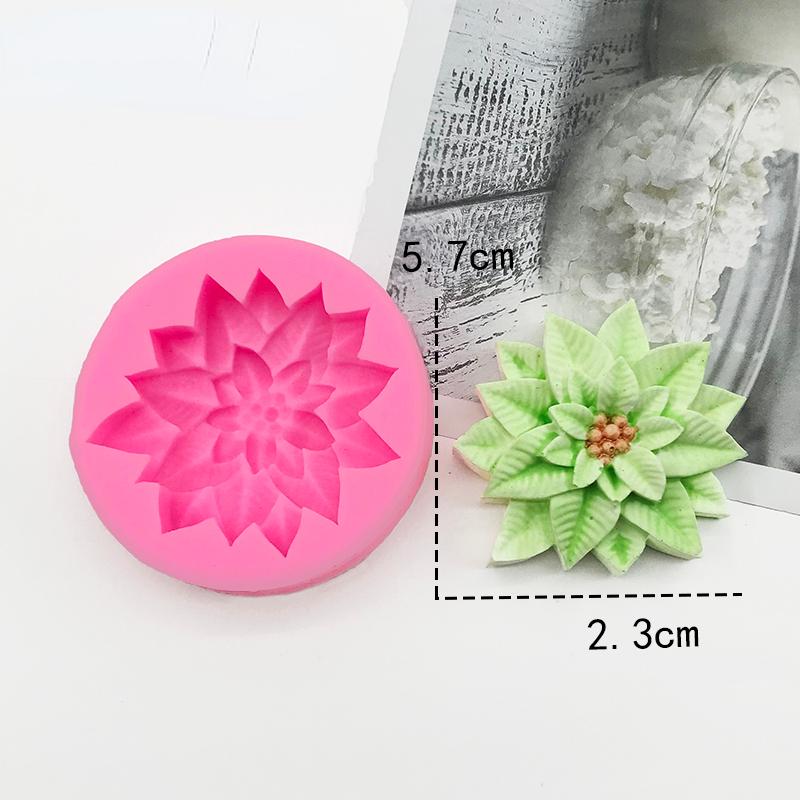 Силиконовая форма «лист падуба» для выпечки торта, инструмент для рождественского украшения, шоколадное мыло, красные фрукты, цветы, форма для свечей, кухонные принадлежности, сделай сам