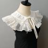 Chiffon Ruffle Shawl False Collar