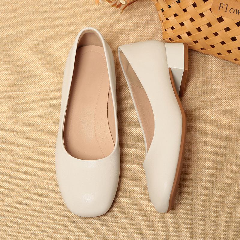 Модная рабочая обувь для женщин Черная Рабочая обувь с мягкой подошвой Профессиональная Рабочая Кожаный верх Обувь для собеседования Стюардессы Удобная