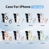 Магнитный прозрачный чехол для iPhone 17 Pro Max с двухцветной вращающейся подставкой для Apple 16/15 Pro