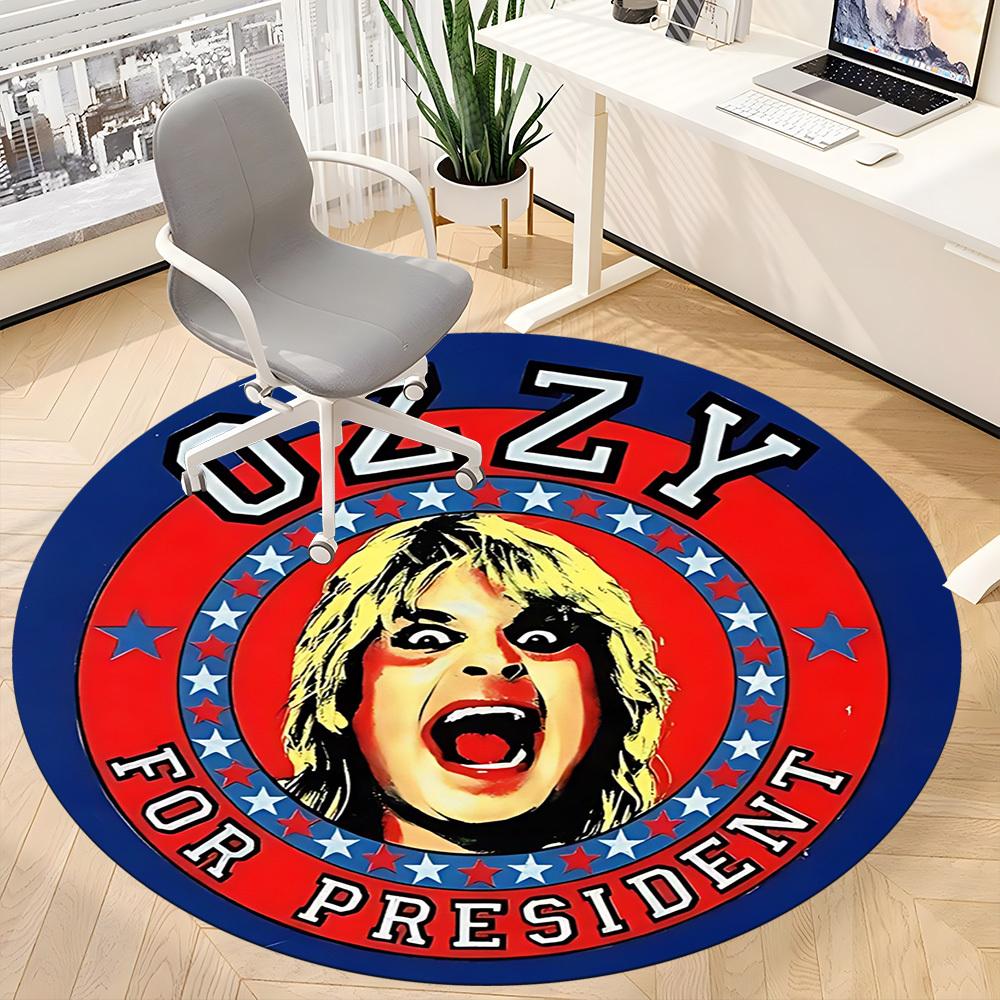 1pc Ozzy OsbourneChair Carpet for Office, Non-slip, Soft and Durable Office Rug for Interior Decoration, Perfect for Office yy250925183