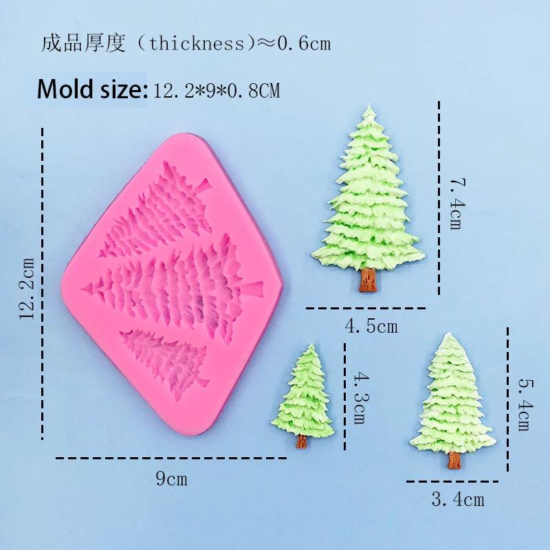 New 3D Christmas Tree Silicone Mold Chocolate Fondant Soap Making Art Resin Mould DIY Party Cake Decoration Kitchen Baking Tools