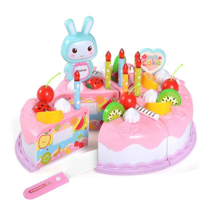 Simulated Kitchen Cutting Food Toys Cooking Pretend Play Plastic Parent-child Interaction Color Cognition Birthday Gift TMZ