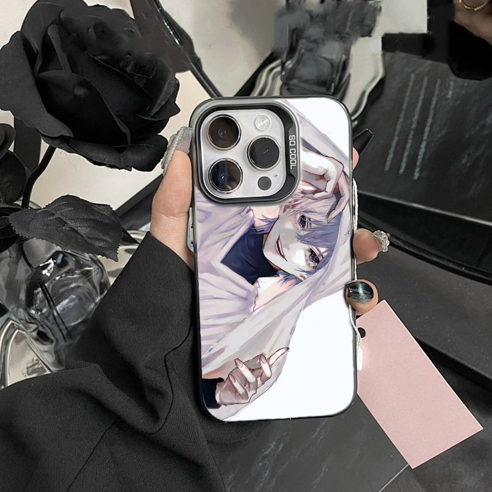 F-Киллуа Зольдик H-Hunter X Hunter Чехол для телефона iPhone17, 16,15,14,13,12 Pro Max Черный Конфетный Матовый Ударопрочный Чехол