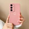 Чехлы для телефонов Samsung A05 A16 A56 F14 S25 Plus Ultra A05S A26 A36 Роскошные сердечки с рисунком из мягкого жидкого силикона для защиты линз Samsung Covers