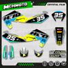 MCHMFG Graphics Background Decals Stickers Kits For Husqvarna TE 250 2001 2002 2003 2004 SM 450 2002 2003 2004 Semi-