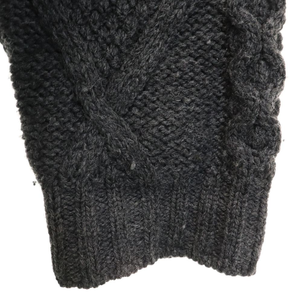Aran crafts 90-е годы Ирландская мериносовая шерсть Старый Длинный рукав Шалевый воротник Вязаный кардиган Мужской Б/У