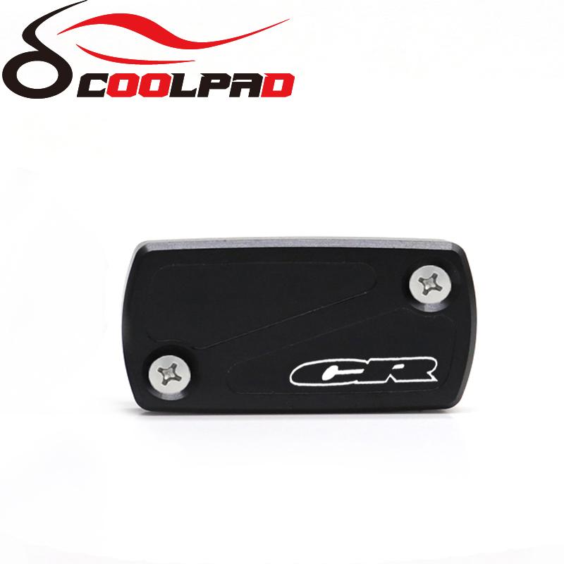 Front Rear Brake Reservoir Cover For HONDA CR 250R 125R 85R 80R 500R CR250R CR85R CR80R Motorcycle Brake Pump Oil Fluid Caps CNC
