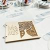 Деревянная книга пожеланий MRMRS LOVE для свадебного юбилея Альбом для подписей 40 страниц