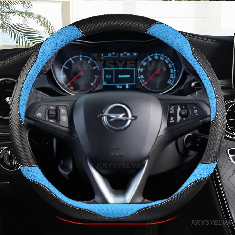 Чехол на руль автомобиля D-образной формы из кожи для Opel Astra 2015-2021 Corsa Combo Mokka 2018-2021 Grandland X Insignia CT 2017-2022