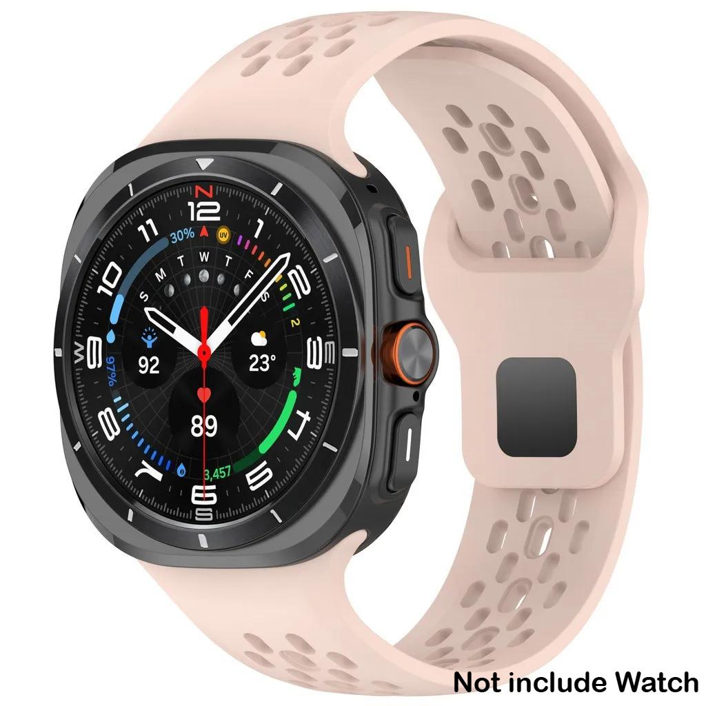 Soft Breathable Silicone Band for Samsung Galaxy Watch 7 Ultra 47mm Sports Loop Strap No Gaps Bracelet for Galaxy Ultra 2025