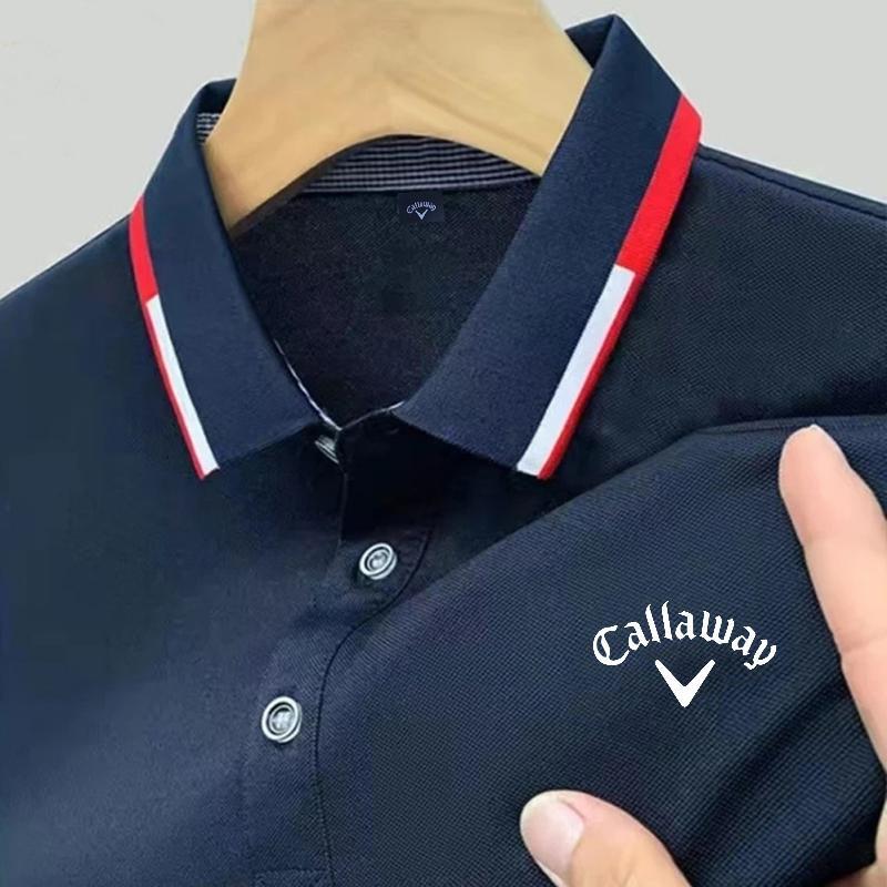 Callaway Embroidered 2025 Новая летняя рубашка поло для мужчин Высококачественная повседневная удобная и дышащая футболка с коротким рукавом для мужчин