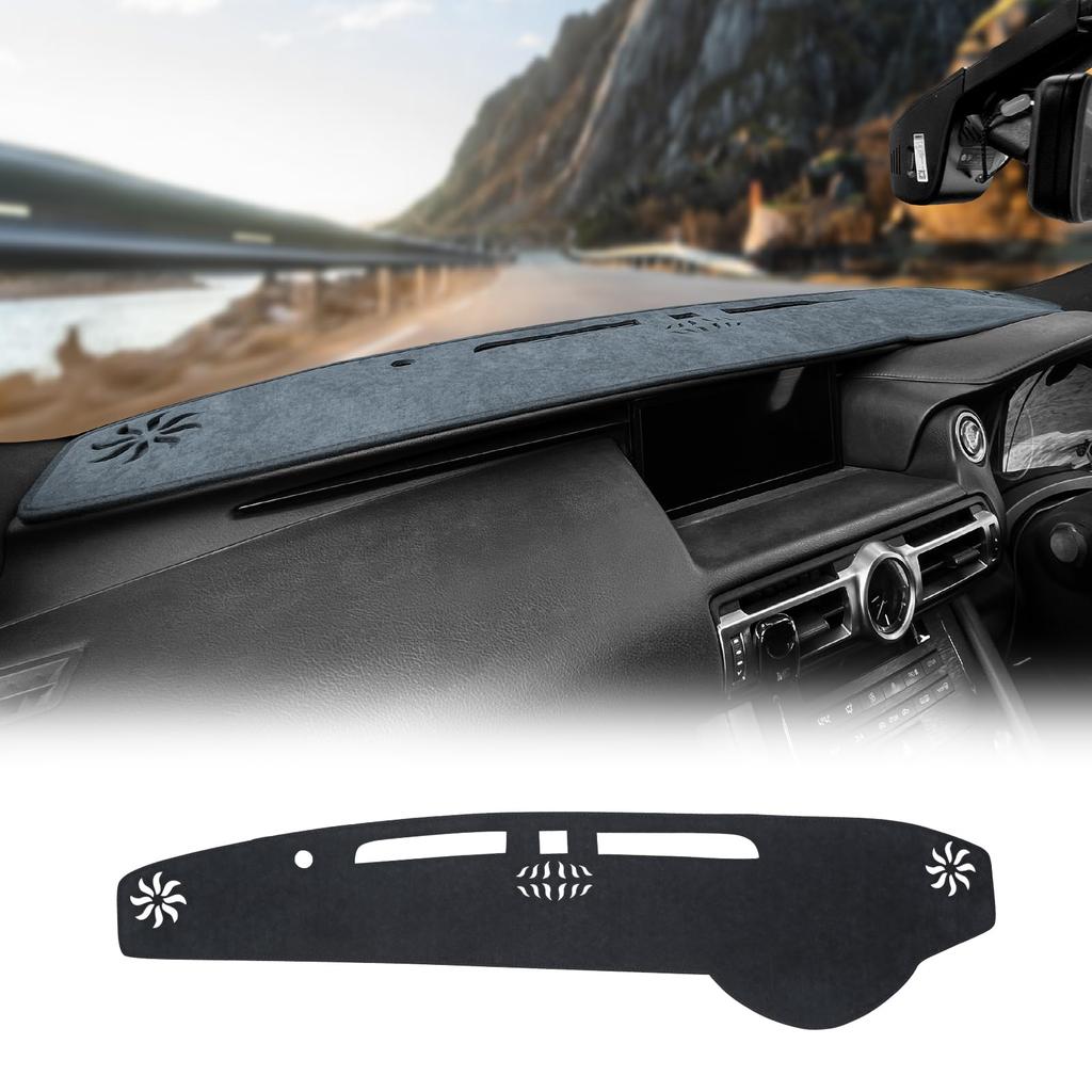 KUNGKIC Dashboard Sun for Lexus RC and RC200t F Sport Version L Cover, Protection, Non-Reflective, Black, 2015-2023 RC300, RC350, RC300h, (Right-Hand