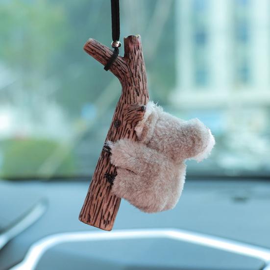 Подвесное украшение для автомобиля, коала, черепаха, панда, объятия, пень, подвеска, зеркало заднего вида, декор для воздуховода, милые аксессуары для салона автомобиля