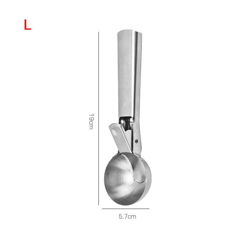 Ложки для мороженого, стопки, экскаватор для мороженого из нержавеющей стали, антипригарное устройство для приготовления фруктовых шариков для льда, арбузная ложка для мороженого, инструмент