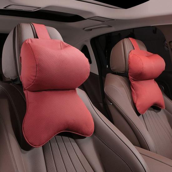 Car Neck Pillow Ergonomic Breathable Car Headrest Neck Cushion with Elastic Strap Adjustable Cervical