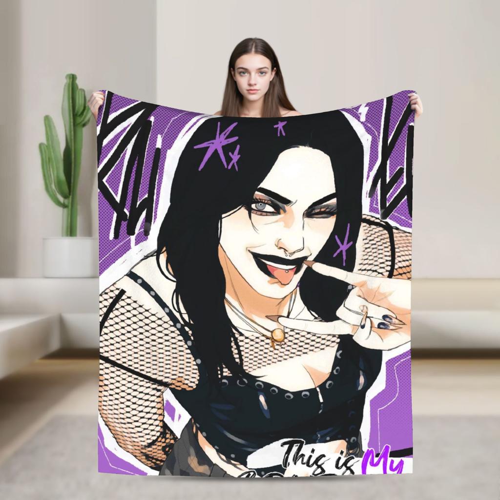 Теплое Мягкое ОдеялоДетское Одеяло для Путешествий на Самолете Rhea Ripley Мультяшное Искусство Плед Фланелевое Покрывало для Спальни Пушистое Покрывало для Дивана-Кровати