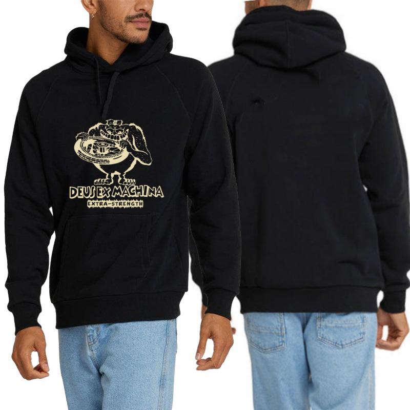 DEUS EX MACHINA Мужская Женская Худи с Принтом Букв Оверсайз Худи Свитшот Осень 2025 Y2k Пуловер с Капюшоном Топы из Чистого Хлопка