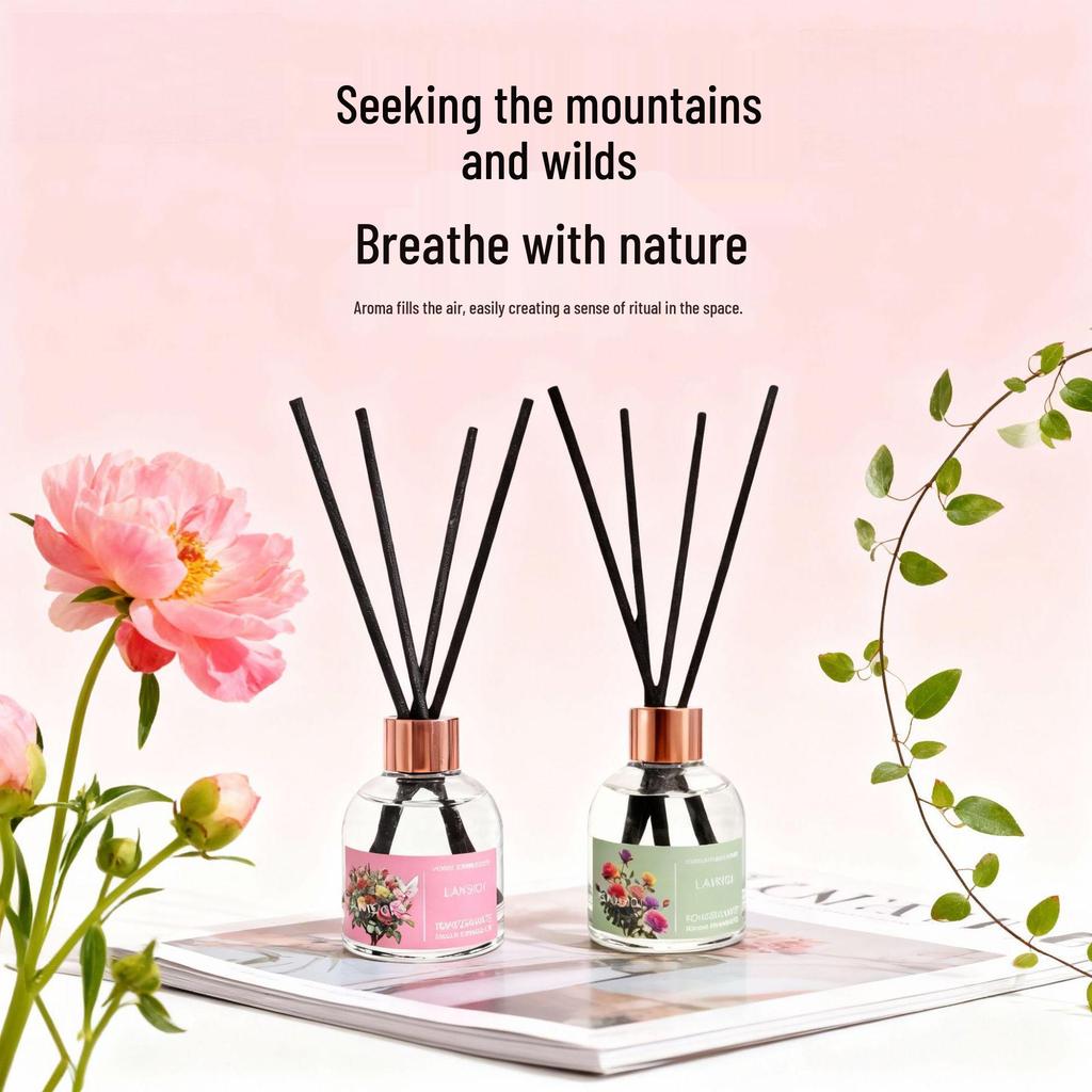 Flameless Aromatherapy Indoor Air Freshener with Natural Rattan for Bedroom and Wardrobe