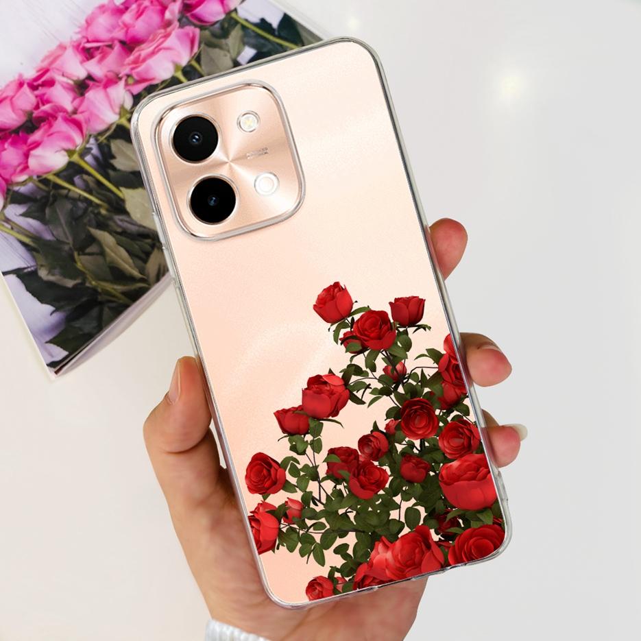 Для Vivo Y28 4G Чехол V2352 Милый Кот Панда Расписная Крышка Мягкий Силиконовый Чехол для Телефона Для Vivo Y28 Y 28 VivoY28 4G Funda 6.68'' Coque