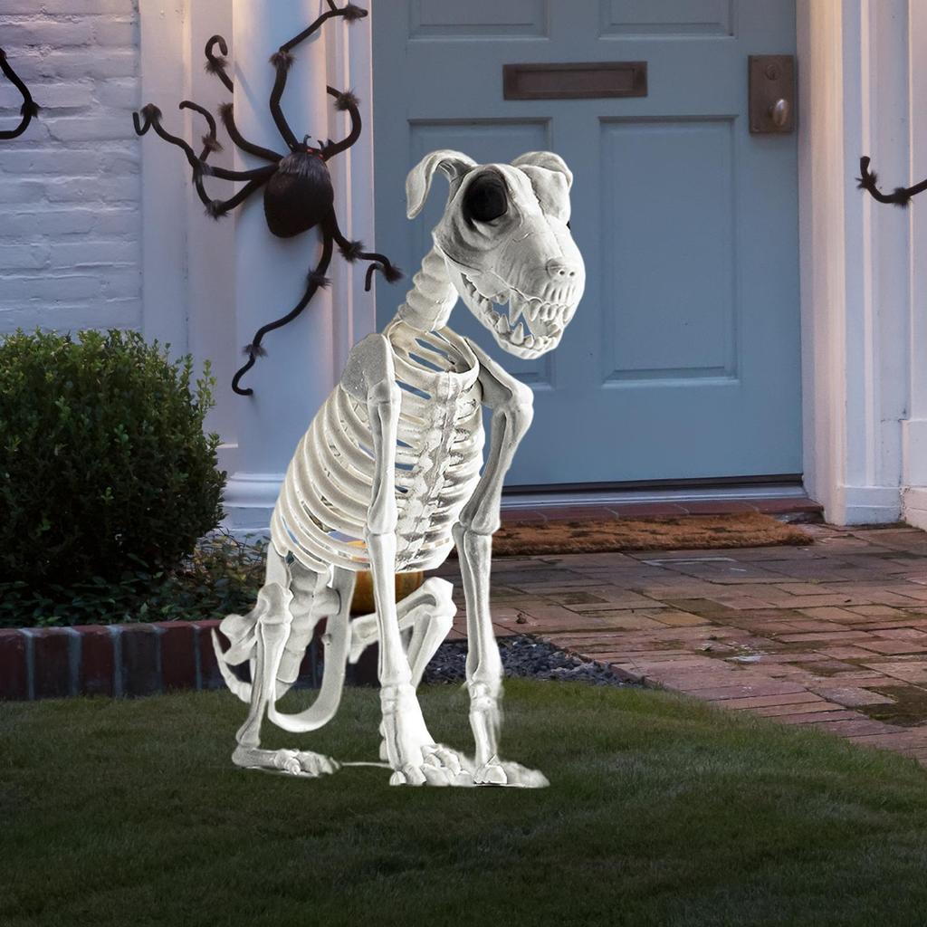 Dog Skeleton Decoration Spooky Skeleton Animal Halloween Puppy Bones Skeleton Decoration for Halloween Indoor Outdoor