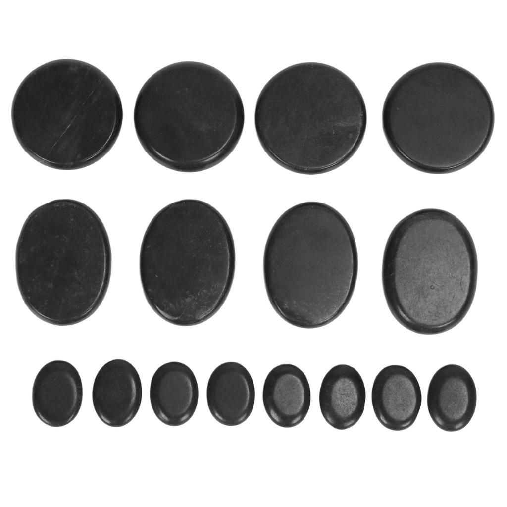 16 шт. Массажные камни для разогрева, терапия, уменьшение боли, безводный нагрев, гладкий нагретый камень с