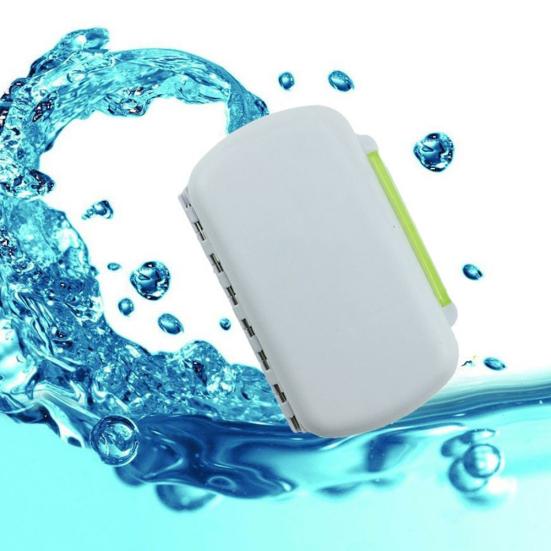 Портативный 6-слотовый водонепроницаемый контейнер для хранения таблеток, лекарственный футляр для путешествий