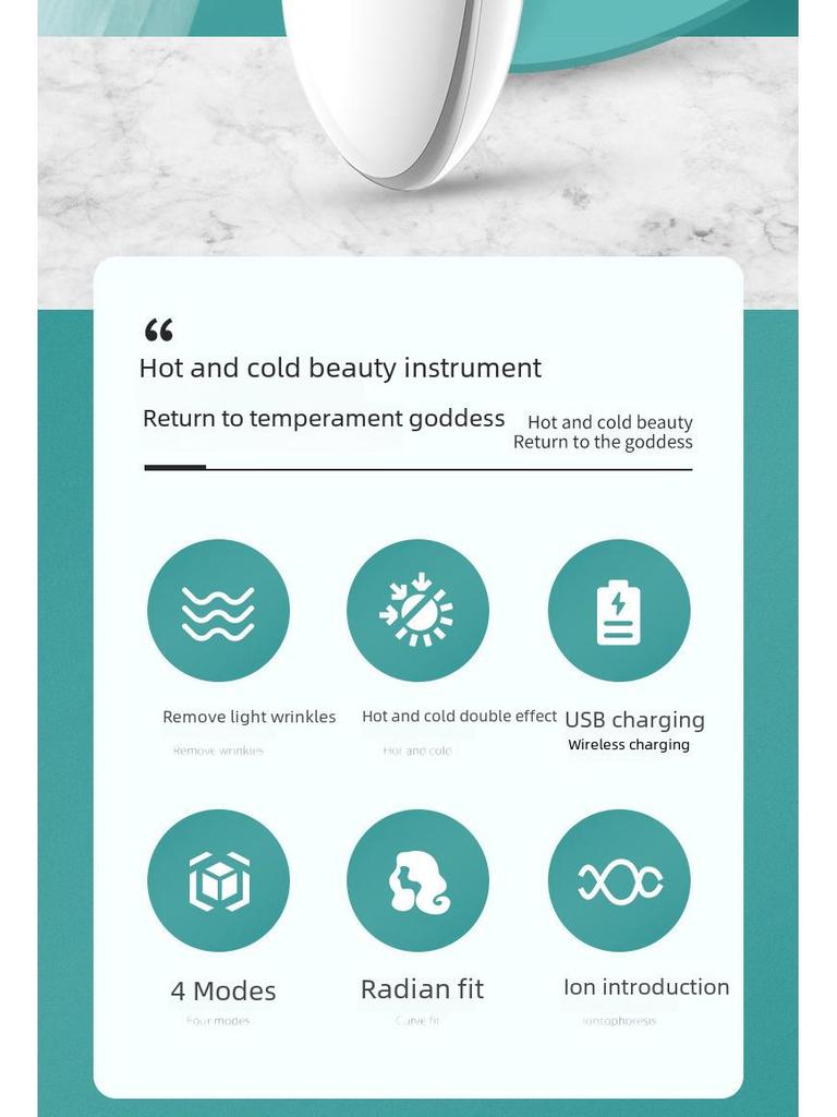 Устройство для микротоковой терапии лица и шеи EMS: Устраняет морщины на шее и носогубных складках, вибрирует для массажа, подтягивает и укрепляет кожу, борется с морщинами.