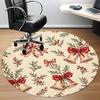1pc Holiday BellsChair Carpet for Office, Indoor Non-Slip Washable Polyester Fiber Carpet, Mat For Office, Machine Washable