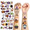 Halloween Temporary DIY Tattoo Stickers, Birthday Party Decoration Supplies, Halloween Gift Bag Decoration Stickers 10 Sheets