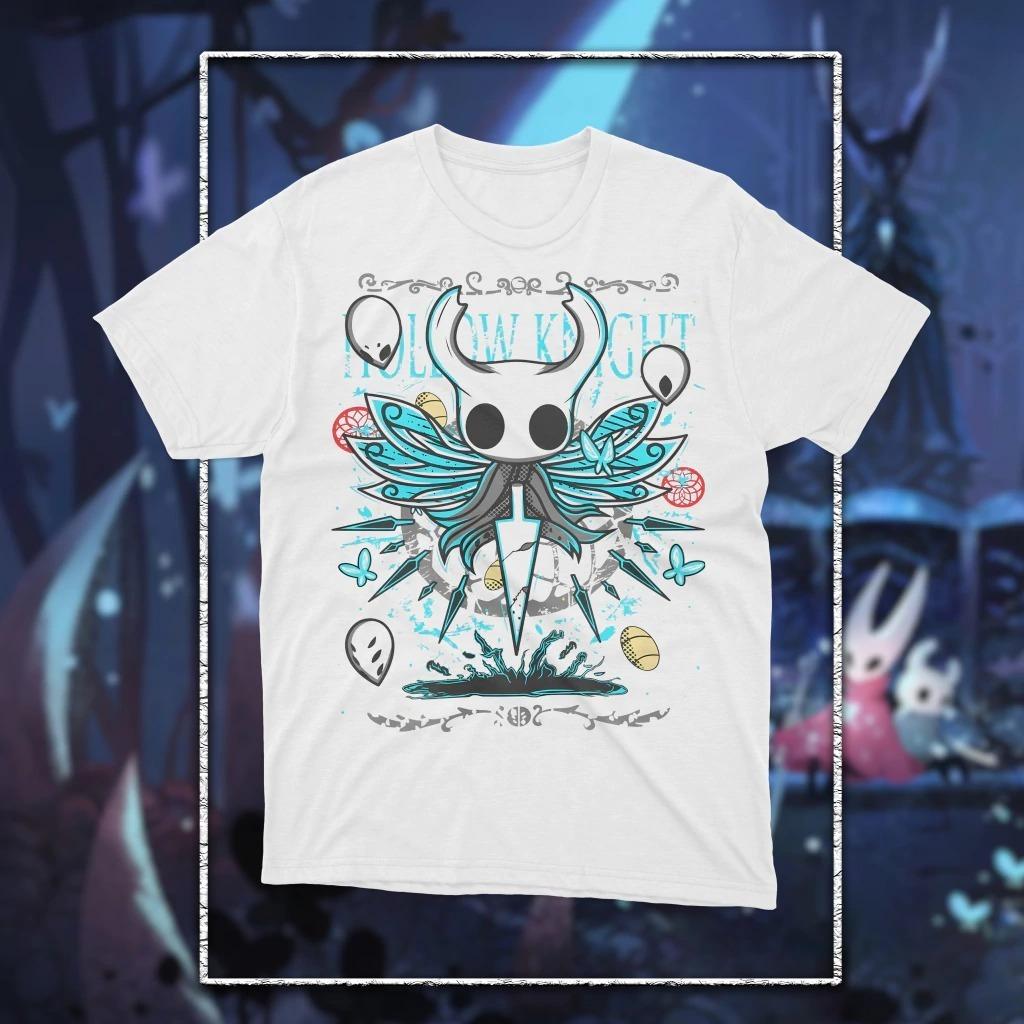 Горячая Игра Hollow Knight Silksong Печатная Футболка Мужская Женская Хлопковая Свободная Оверсайз Y2k С Коротким Рукавом Футболка Высококачественная Одежда