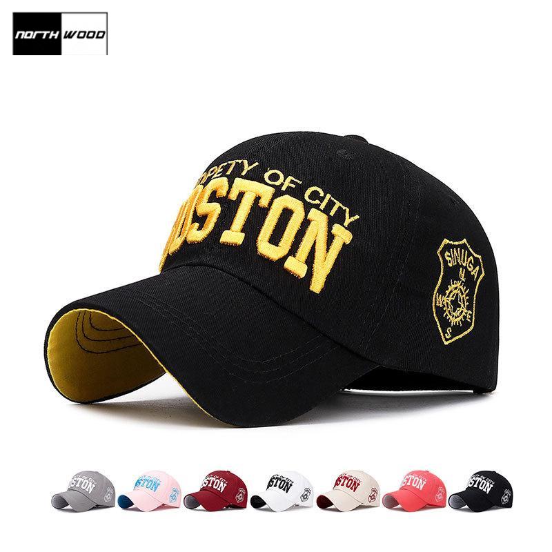 Northwood Кепка BOSTON с буквами, хлопковая мужская бейсболка, женская летняя кепка, бейсболка в стиле хип-хоп, кепка для папы, кепка-дальнобойщик