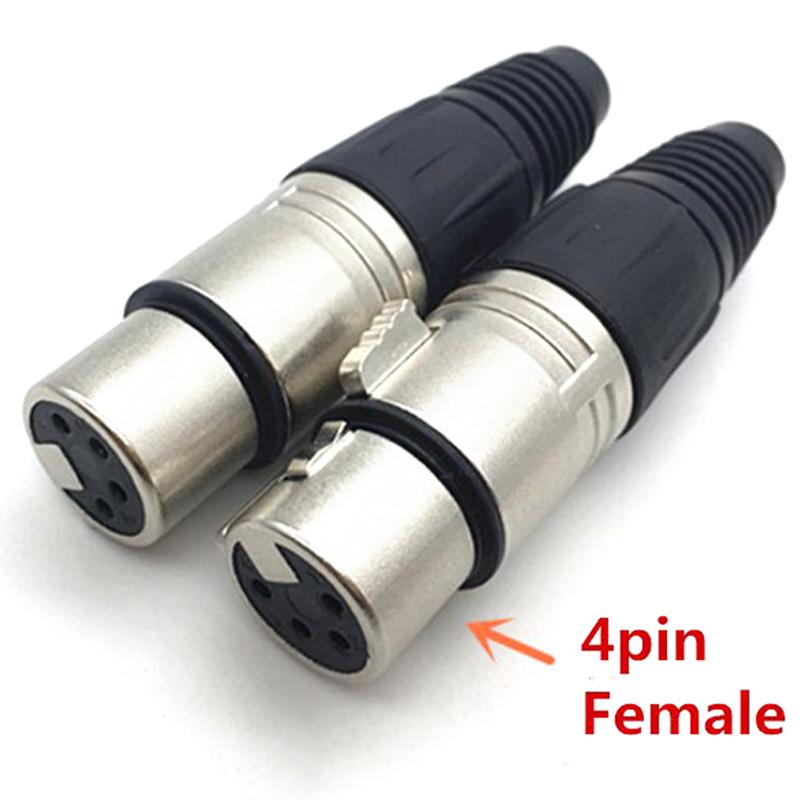 1Pcs Canon Plug Socket Male/Female Microphone Audio Xlr Connector 3P/4P/5P Contacts